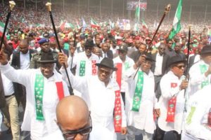 Atiku during his campaign in Rivers