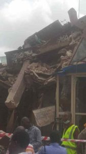 The collapsed building