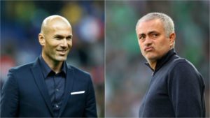 Zinedine Zidane and Jose Mourinho