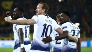Kane celebrates after scoring the winner