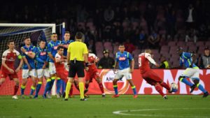 AlexandreLacazette scored a stunning first-half free-kick