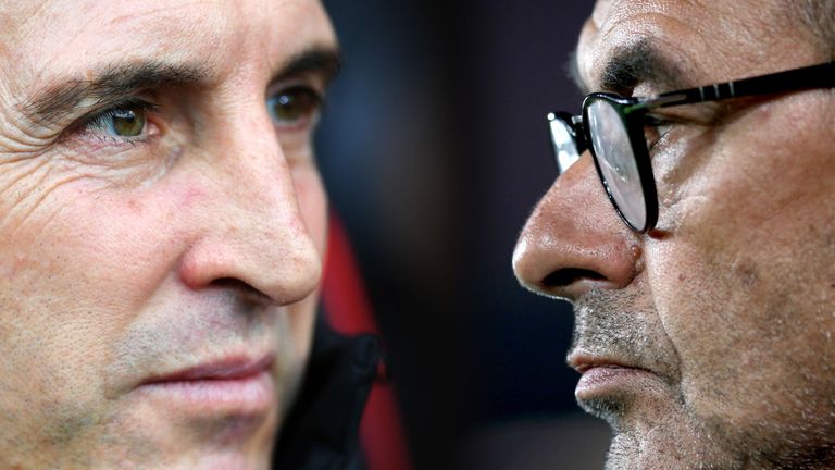 unai-emery andmaurizio Sarri