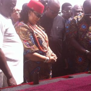 Stella Odua and other PDP chieftains during the thanksgiving service