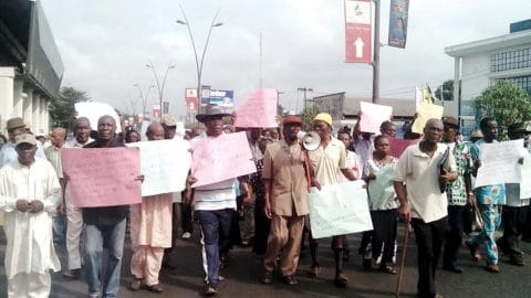 Another cross section of pensioners protest