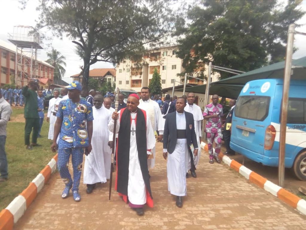 Bishop Ibezim during procession