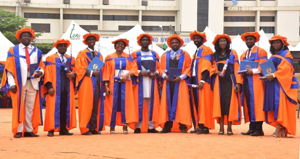 From right Dr Obiorah Adanma Vivian, Dr Onoja Ibe Ben, Dr Onyeka Rita Chinelo, Dr Odogwu Emeka Odogwu, Dr Henry Chigozie Duru,  Dr Chiaha Christopher Demian, Dr Chukwuemeka Gloria Nwakego, Dr Moses Chukwubuikem Ani , Dr Ugbo Gregory Obinna and Dr Bebenimibo Paul.