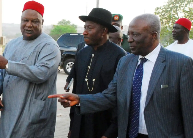 Pius Anyim and Goodluck Jonathan