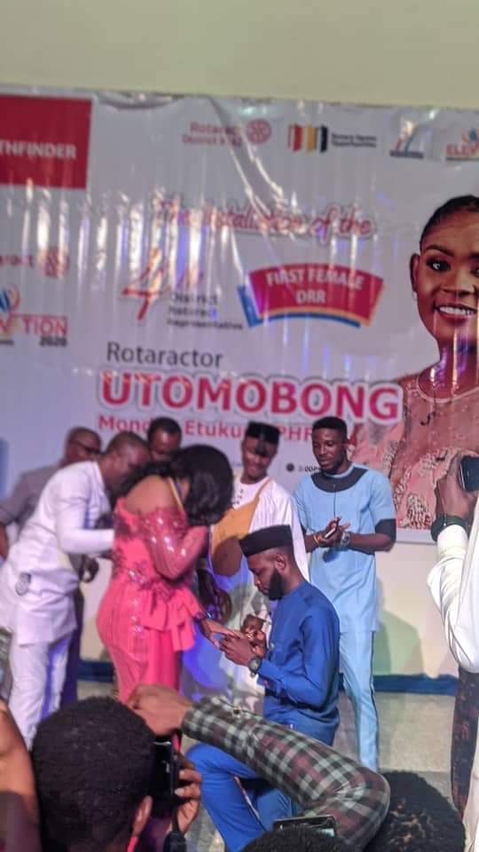 Rotaract training: Rotarian Amalu engages his lovebird DRR Utomobong , trains 180 officers