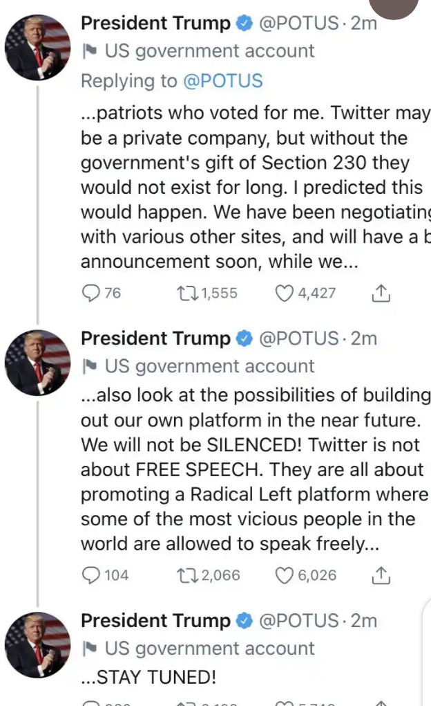 President trump tweets