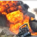 Fallen tanker explodes on Lagos-Ibadan Expressway