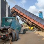 No Life Lost As Heavy-Duty Vehicle Falls Off Tarzan Flyover In Nkpor